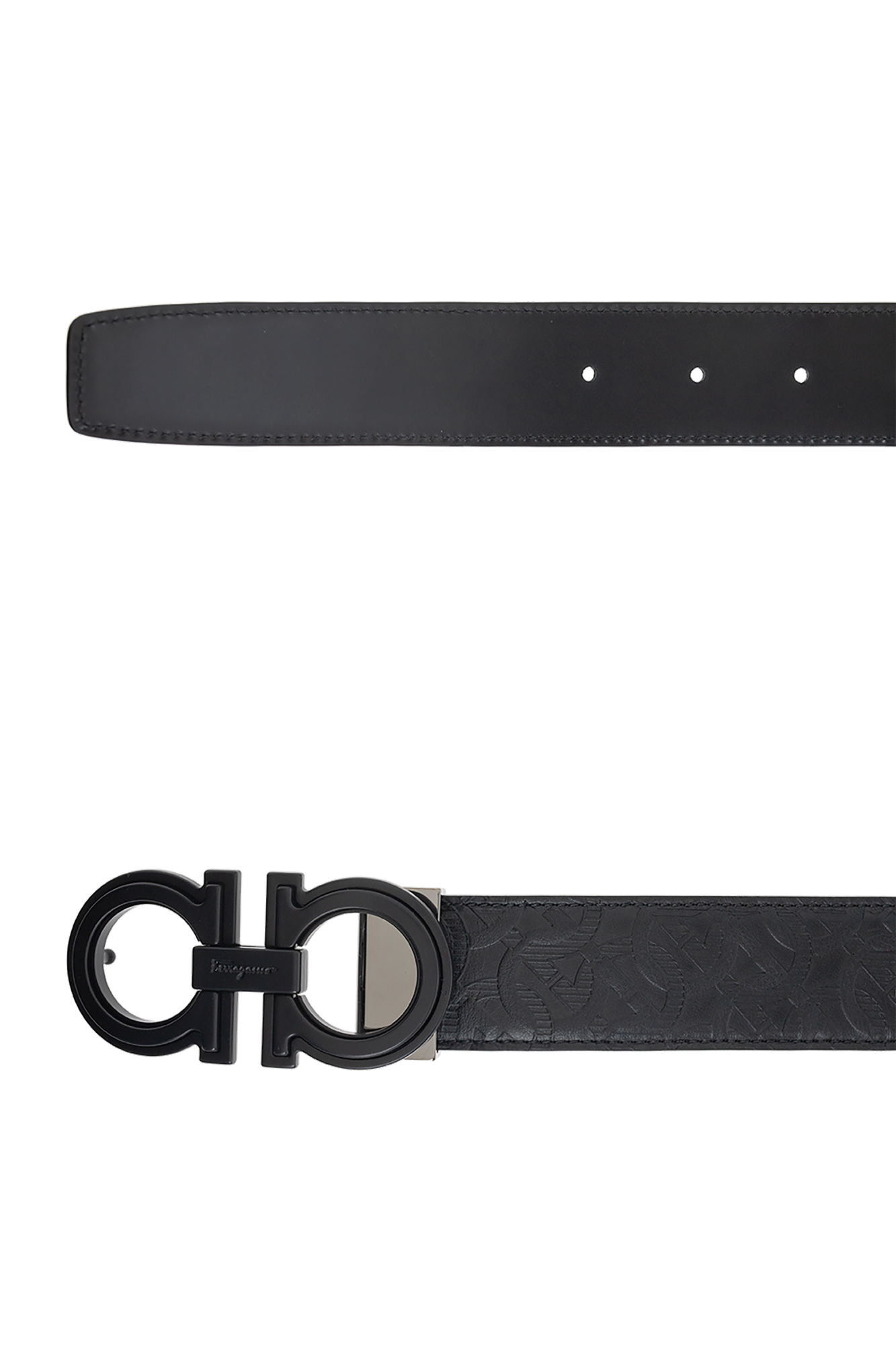 Salvatore Ferragamo logo-debossed leather cardholder Schwarz